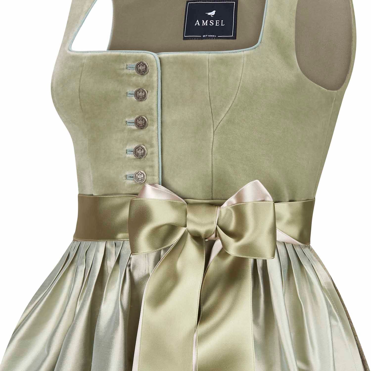 Samtdirndl Elisabeth Pistazie (lang) - Image 4